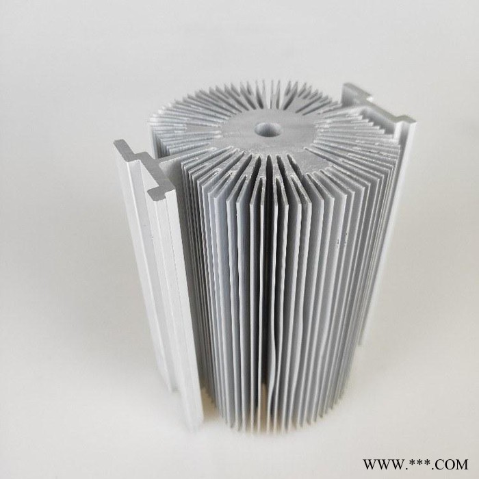 聚力 6壓鋁型材太陽花散熱器LED燈具散熱器鋁型材開模定制