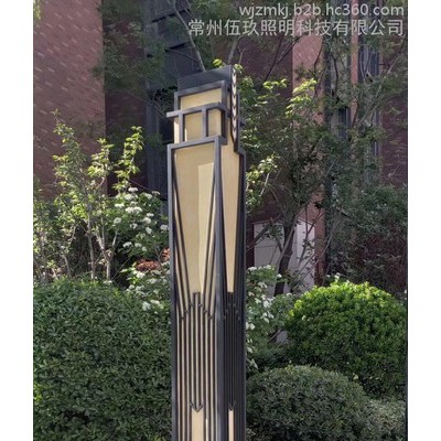 常州3米4米5米FNZH伍玖照明JGD684四川廣元園林廣場中式綠化太陽能鋁型材歐式庭院燈景觀燈柱廠家路燈方燈批發(fā)