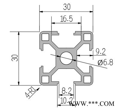 貝派BP-8-3030工業(yè)鋁型材可定做，深加工，歡迎咨詢。