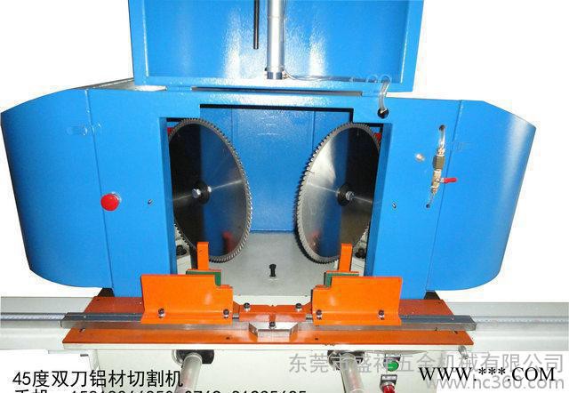 45度角雙刀鋁材切割機，廣告燈箱、櫥柜封邊、畫框鋁框斜角切割