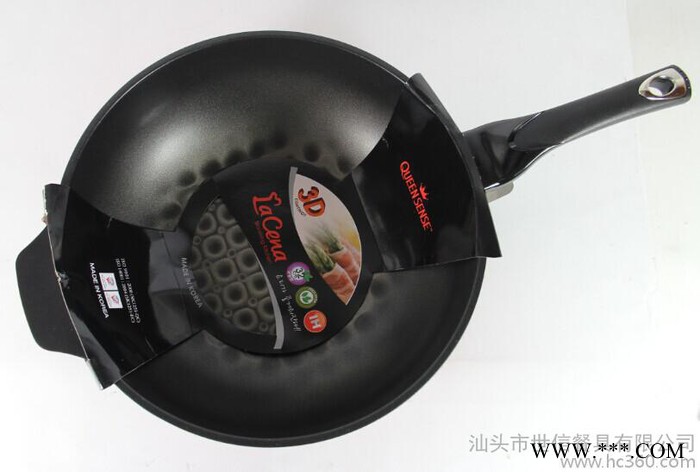 韓國(guó)進(jìn)口 君圣斯 皇室系列 電磁爐煤氣爐通用 壓鑄鋁陶瓷涂層 32cm朗彩娜平底炒鍋