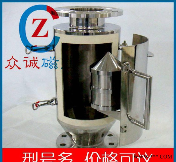 永磁筒式磁選機(jī) 不銹鋼永磁筒過(guò)濾分離吸鐵粉 糧食加工除鐵永磁筒