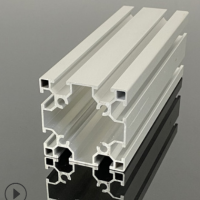 工業(yè)鋁型材廠家直供開模定制銀白噴砂氧化6060流水線鋁型材鋁合金